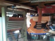 An old guitar for emergency song ideas of shed - trombone shed, 