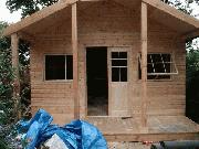 windows finally in of shed - cottage in the woods, 