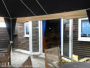 decking area outside den of shed - DELS DEN, 