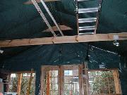 Insulation started of shed - cottage in the woods, 