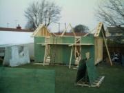 Under construction of shed - The Gym, 