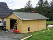 Roof being erected of shed - Too new, 