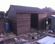 Roof is on! of shed - House of the Silver Ball, 