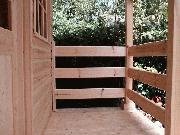 side rails fitted of shed - cottage in the woods, 