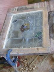 Head Weeders Office: one of a pair of 1930's windows kept in the back of the garage for years......