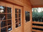 windows fitted of shed - cottage in the woods, 