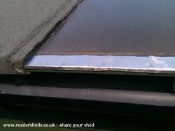 Shiney new flashing for the window of shed - Workshopshed, Greater London