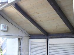 Roof inside (wood) of shed - Workshopshed, Greater London