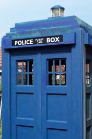 Side view in the sun of shed - Tardis, 