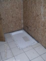 The 'sunken' shower tray of shed - , 