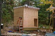 chicken shed in mid build of shed - Q's Avian Chateau, 