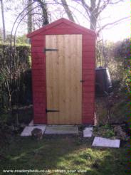 why is the door not painted? of shed - Beatrice, Wiltshire