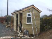 Wind Powered Shower Shed: Side window in