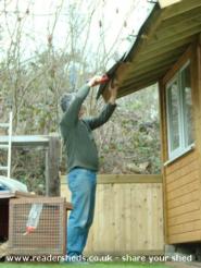 finishing the roof of shed - Garden room, Middlesex