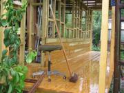 Head Weeders Office: The roof isnt finished yet but as you can see - rain stopped play.....