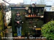 Front of shed featuring Linda... of shed - O.S.M Ind Developmental Hub, West Sussex