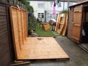 a floor and 1 side of shed - My art studio, 