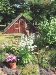  of shed - Red A-Frame Garden Shed, 
