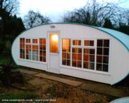 front view, evening of shed - Clarkson Mk1, Middlesex