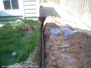 digging trench for electric of shed - Marilyn's, 