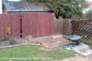 Excavation and slab form. of shed - Garden Keep, 