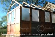 Adding the rafters of shed - House of Doors, 