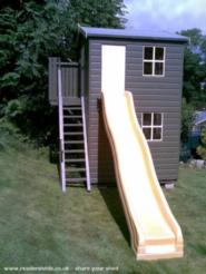 Side & Rear View of shed - Heritage Two Storey Play Den, Lancashire