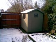 shed or a tardis of shed - Bartuf Systems Outreach office , Warwickshire