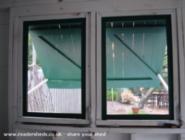 Ze Pink Shed: interior shot - shuttered windows