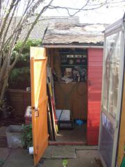 how else do you loose orange paint? of shed - my shed, 