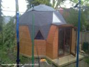 View from trampoline of shed - Dome Experiment, Lancashire