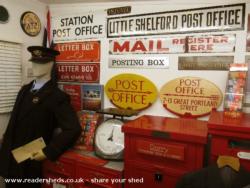 Postman Paul - our manequin sports a smart 1950s uniform of shed - Colne Valley Postal History Museum, Essex