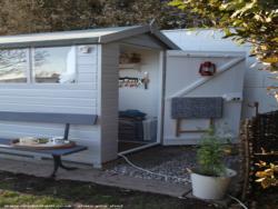 outside of shed - my sewing shed, Isle of Wight