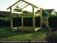 Assembling the roof of shed - The Tree House, 