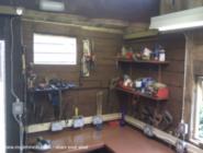 Inside view of bench of shed - Alan's Shed, Greater London