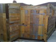 Pallets as seen before painting of shed - Alan's Shed, Greater London