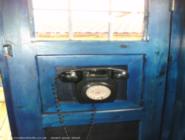 rear of front panel - working phone of shed - crichton-allen TARDIS, Greater Manchester