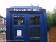 top sign of shed - crichton-allen TARDIS, Greater Manchester