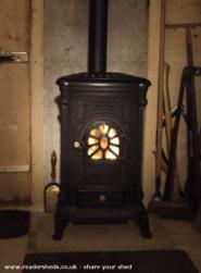 Stove up and running of shed - The Flue Inn, 