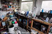 a bit cluttered now of shed - , 