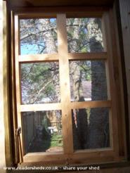 handmade windows of shed - The Garden Shed, 