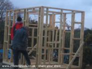 Wind Powered Shower Shed: Frame up