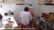 artist in residence of shed - Painter's Shed, Hertfordshire