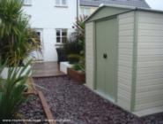Close side view of shed - Beach Hut, Cornwall