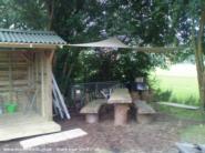 good seating area of shed - Buff's Bar, West Sussex