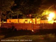 sheethed (Night view) of shed - Long Pool Shed, 