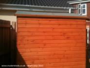 Side view of shed - , 