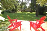 view from deck, summer of shed - 809 1/2 Western, Illinois