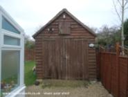 Front elevation of shed - The Wahey Loft, 