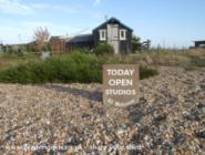 Beach view - Closing time - 6.30 B.S.T. of shed - Dungeness open studios - Studio 1, Kent